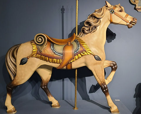 E. Joy Morris Stander with Blanket Roll | carousel-museum