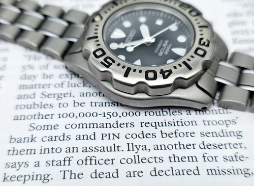 Titanium 1994 Seiko 7N35-6A10 SCUBA 200m Dive Watch w/Original