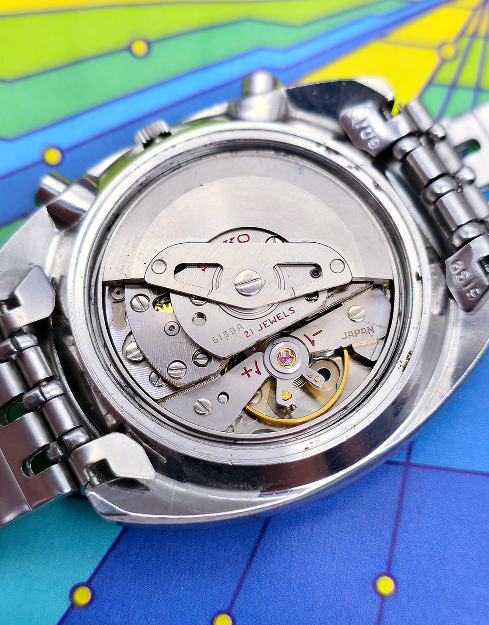 Thumbnail: 1969 Seiko 6139-6010 SpeedTimer JDM "Deep Blue" Chronograph