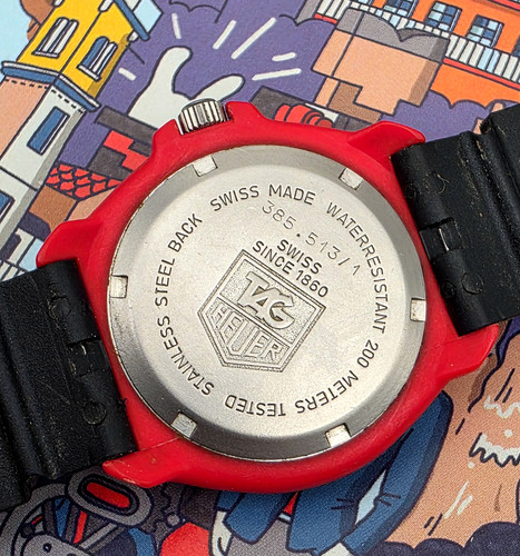 Full-Size 1991 TAG Heuer Formula 1 Ref. 385.513/1 Diver, w