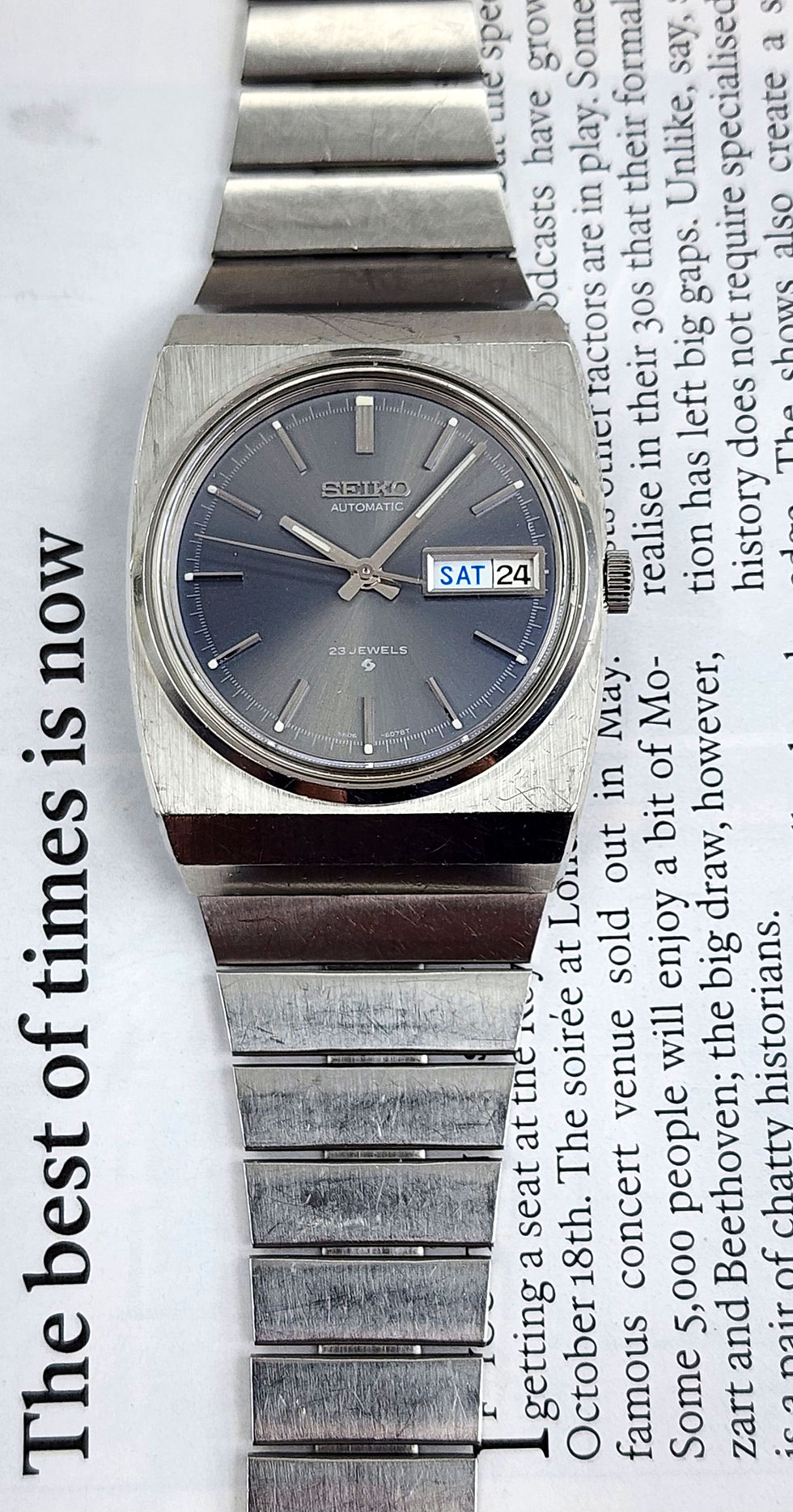 Thumbnail: 1972 Seiko 5606-6029 Lord Matic Dress Automatic, w/Original Bracelet