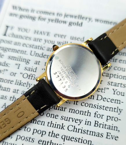 Gold 1983 Seiko Exceline 7321-0070 Womens Dress Watch | DC Vintage