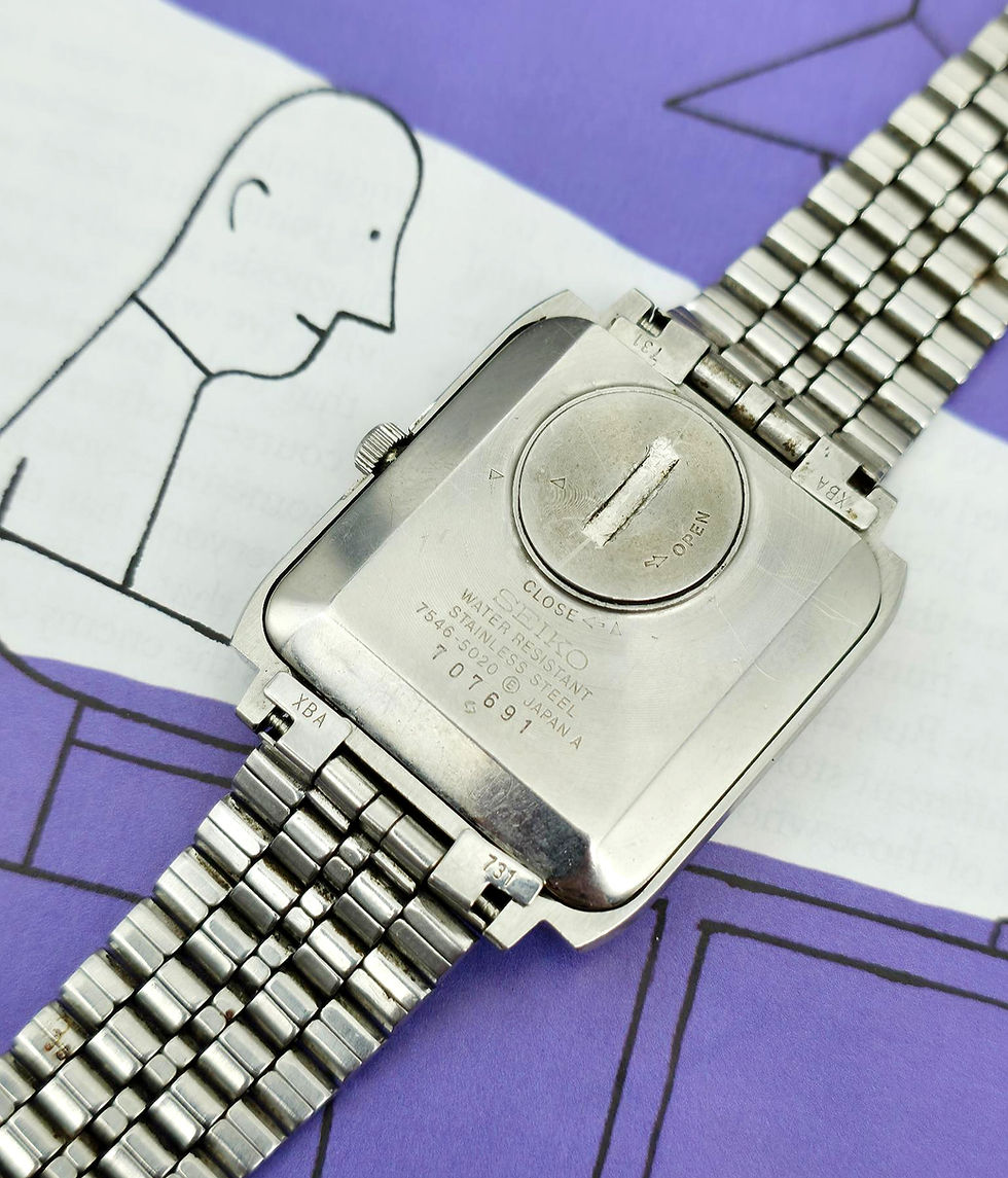 Thumbnail: 1977 Seiko Type II 7546-5020 Quartz Dress Watch, w/Instructions