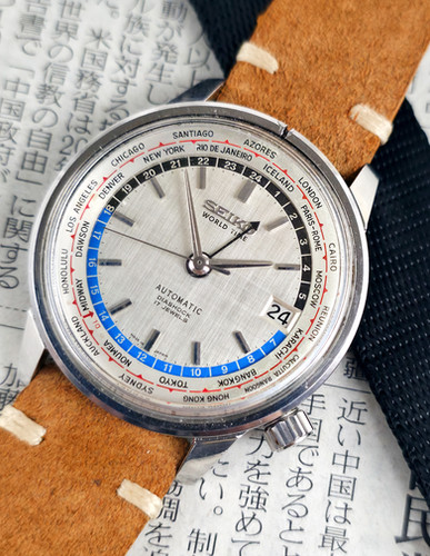 1964 Seiko 6217-7000 World Time GMT Automatic Watch | DC Vintage
