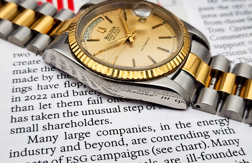 Two-Tone 1989 Bulova Super Seville Day-Date Automatic Dress Watch