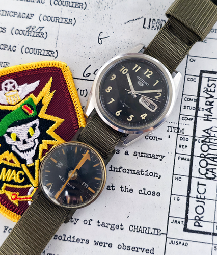 時計 MAC-V SOG Watche SEIKO Sportsmatic 5 1967 Seiko 6619-8060 Sportsmatic “5” MAC-V SOG (MIL ISSUE)