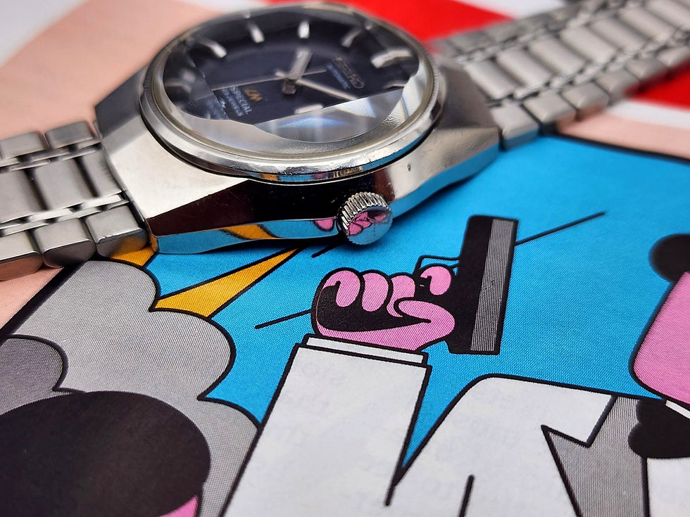 Thumbnail: 1975 Seiko 5216-7090 Lord Matic Special, w/Original Bracelet & Instructions