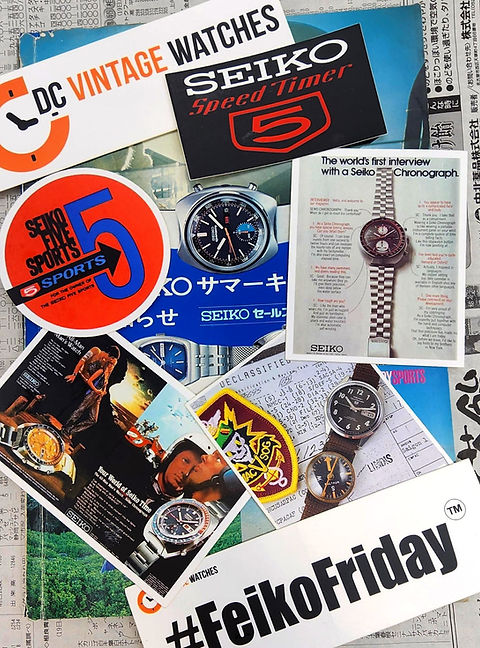 DCVW Vintage 1970s Seiko Advertisment Sticker Pack | DC Vintage