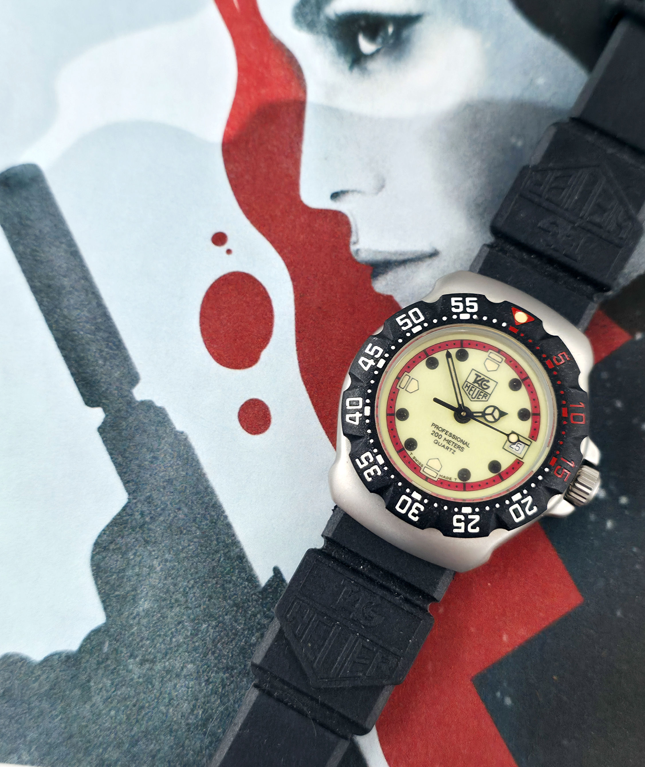 Full Lume 1995 TAG Heuer Formula 1 Ref. WA1411 Womens Diver