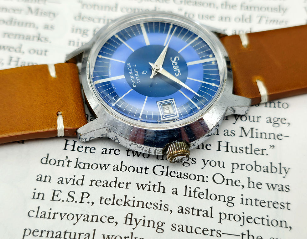 Thumbnail: 1970s Sears A4 Deep Blue Automatic Watch
