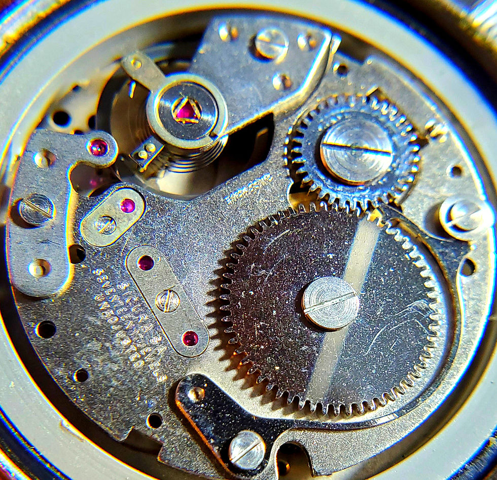 Thumbnail: 1970s Sicura Jump Hour Mechanical Watch, Red Dial Variant
