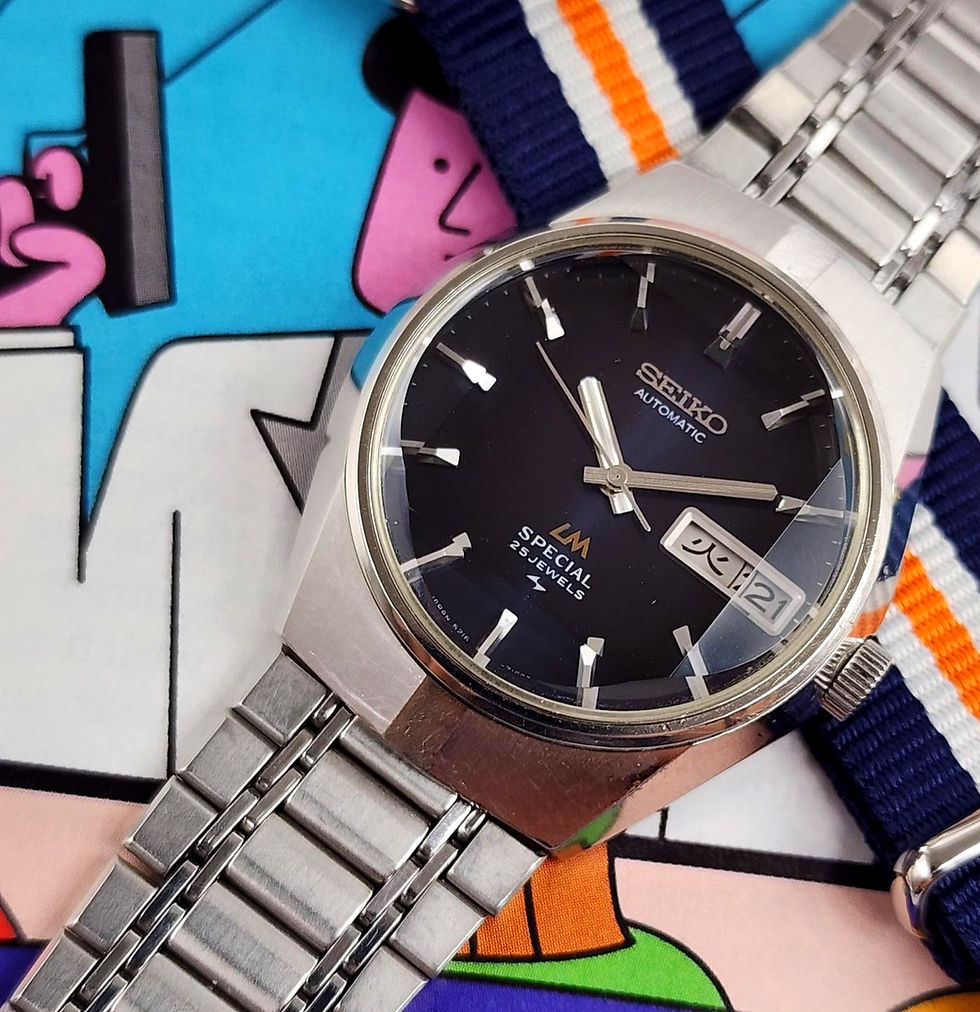 Thumbnail: 1975 Seiko 5216-7090 Lord Matic Special, w/Original Bracelet & Instructions