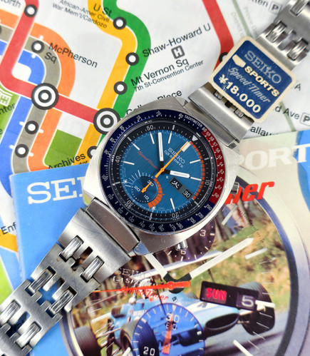 ポテト Vintage Oct/1974 Seiko 6139-6012 Reverse Panda Dial Chronograph