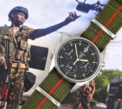 1986 Seiko 7A28-7120 UK Royal Air Force-Issued Gen Chronograph