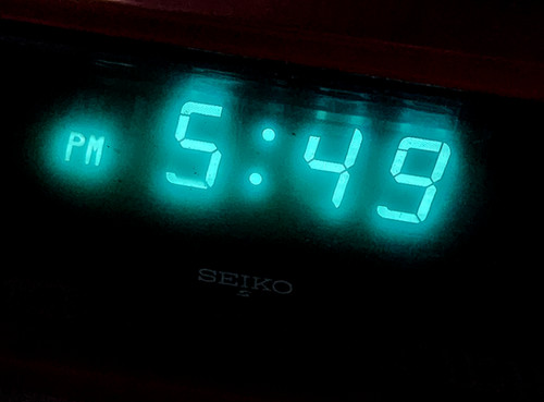 1970s Seiko DL 502R Digital Alarm Clock, w/U.S. Current Adapter