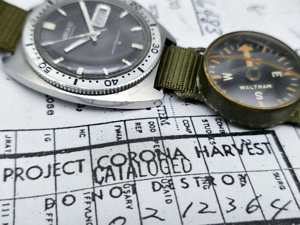 Thumbnail: MACV-SOG 1969 Seiko 6106-8100 Diver w/Waltham Military Compass