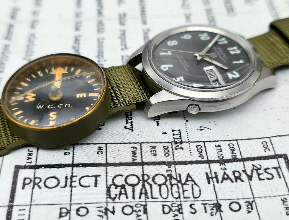 Thumbnail: MACV-SOG 1966 Seiko 6619-8280 Automatic, w/Waltham W.C.Co. Military Compass