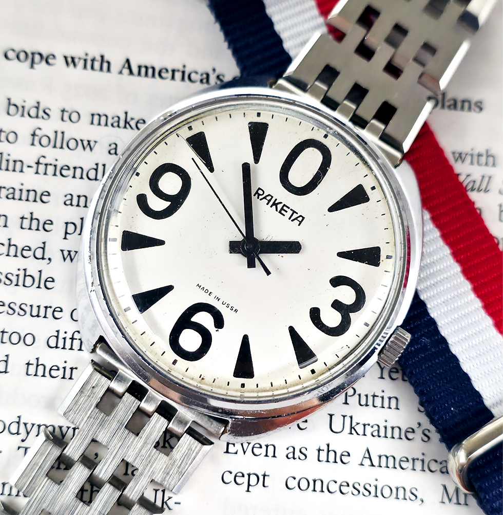 Thumbnail: Cold War 1980's Raketa "Big Zero" Mechanical Watch, Export Variant