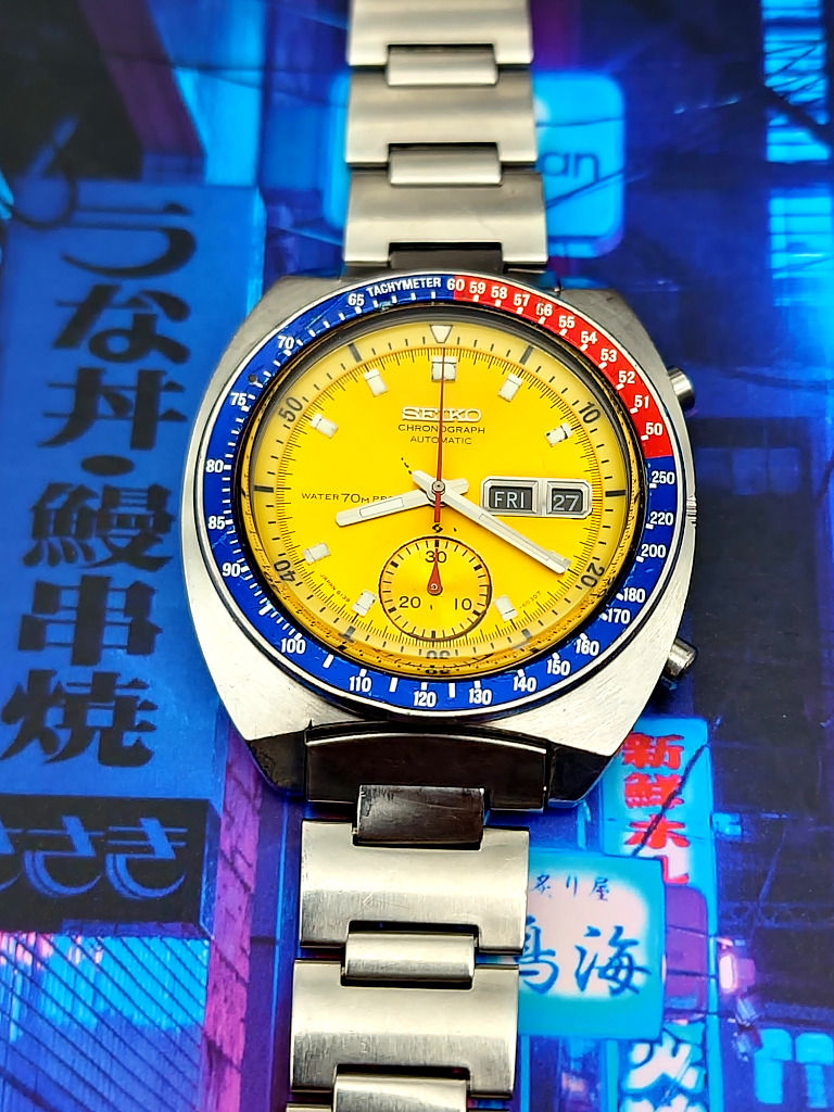 Thumbnail: 1970 Seiko 6139-6000 "Pogue" Proof/Proof Chronograph w/Original H-Link Bracelet