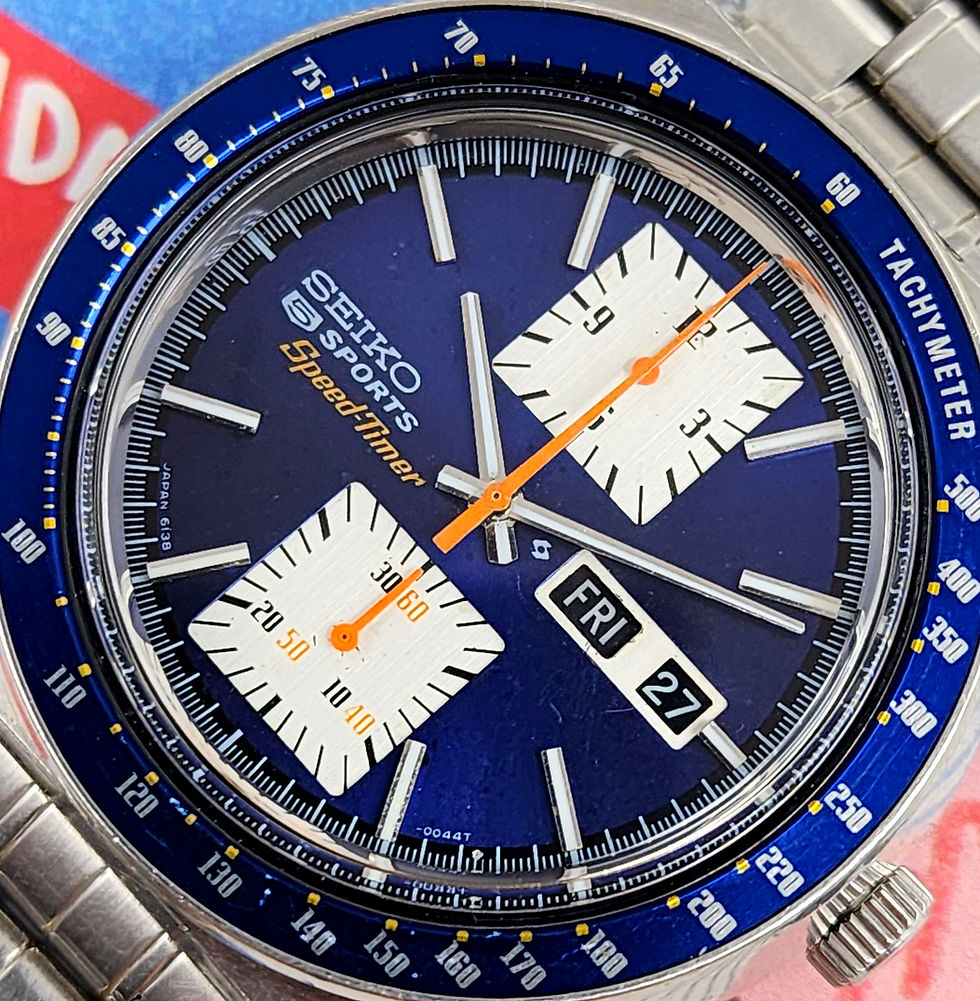 Thumbnail: 1975 Seiko 6138-0030 JDM SpeedTimer "Kakume" Automatic Chronograph