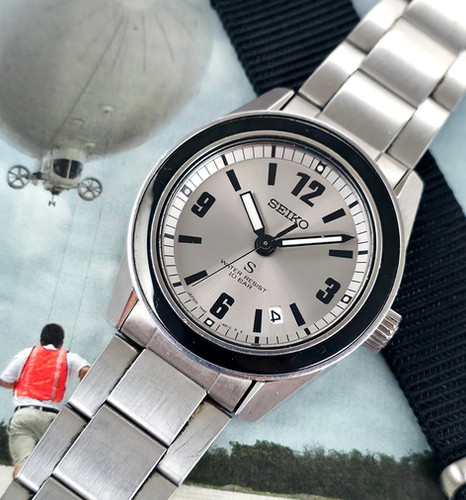 新品電池 SEIKO 7N35-6A70 腕時計 デイト ブラック 10BAR 1990 Seiko 7N35-6A70 SUS Dive Watch | DC Vintage Watches