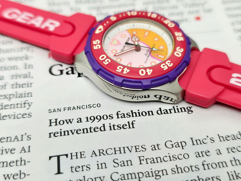 Thumbnail: JDM 1992 Alba V701-6360 Aqua Gear Womens Dive Watch