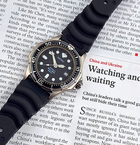 1994 Seiko 7N35-6110 SCUBA 200m Titanium Diver, Box & Papers | DC