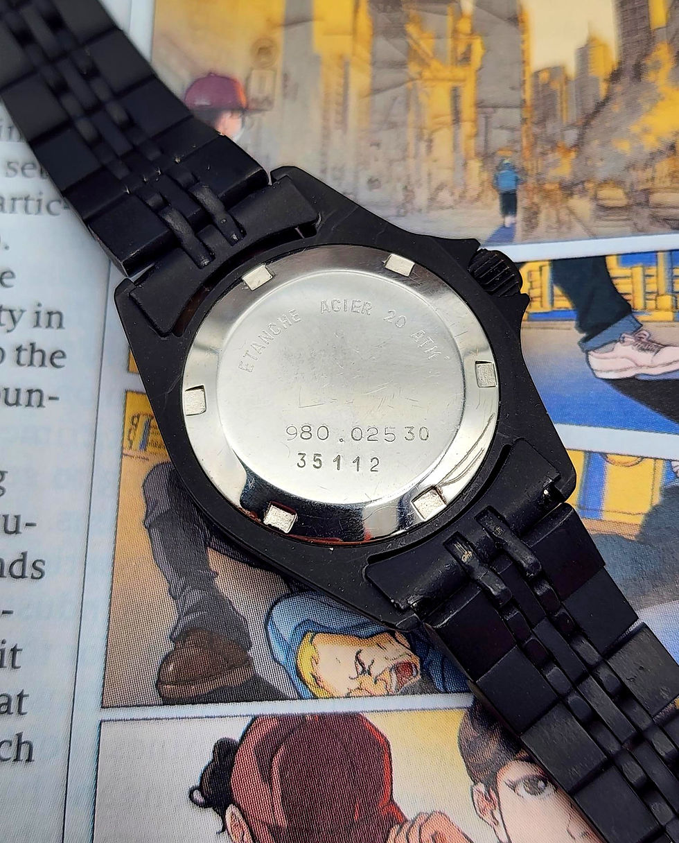 Thumbnail: Near NOS Full Lume 1982 Heuer 980.025 PVD Diver