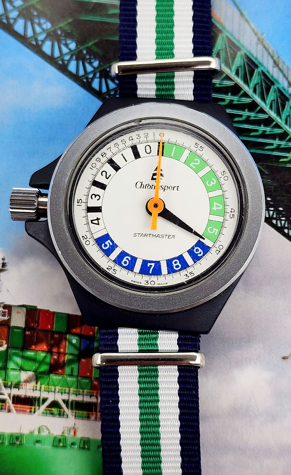 Thumbnail: 1970s Chronosport StartMaster Ref. 433 Mechanical Regatta Yacht Timer