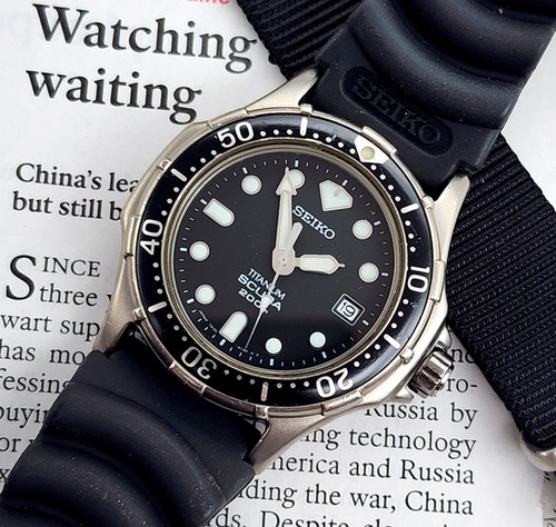 セイコー スキューバダイバー 200m 7N35-6110 チタン 超美品 SEIKO セイコー 200mダイバースキューバ TITANIUM チタン製