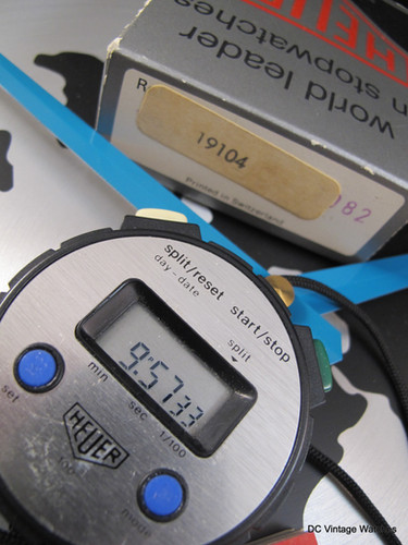Full Set, Heuer Digital Microsplit 100 Stopwatch | DC Vintage Watches