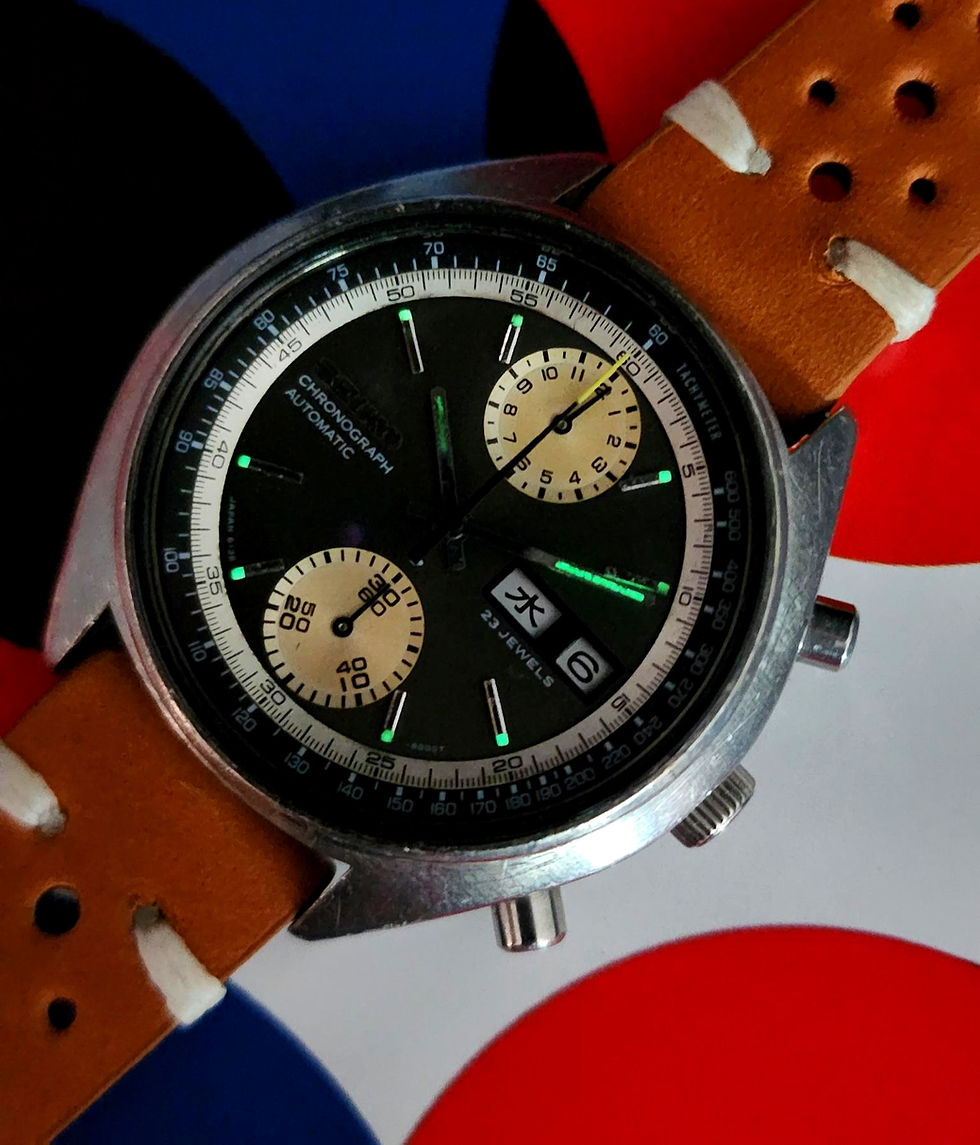 Thumbnail: JDM 1971 Seiko 6138-8000 "Baby Panda" Automatic Chronograph