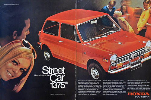 1960's Honda 600 Sedan Two-Page Advertisement | DC Vintage Watches