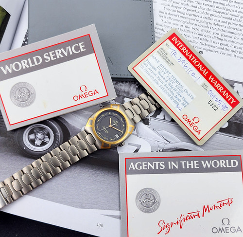 OMEGA Seamaster ポラリス シルバー/ゴールド Omega Seamaster Polaris Date Stainless Steel Gold Silver