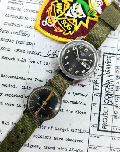 時計 MAC-V SOG Watche SEIKO Sportsmatic 5 MACV-SOG 1968 Seiko 6119-8100 Automatic Sport Diver, w