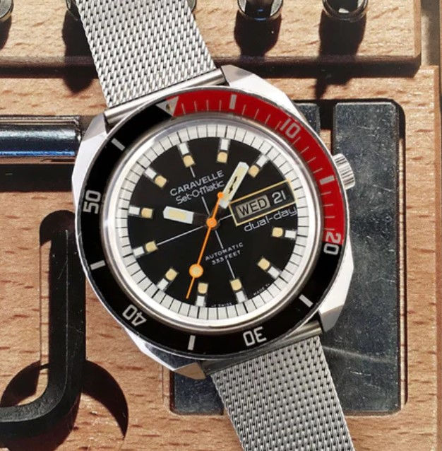 Thumbnail: 1970's Caravelle "It Doesn't Take a Year..." Automatic Watch Advert