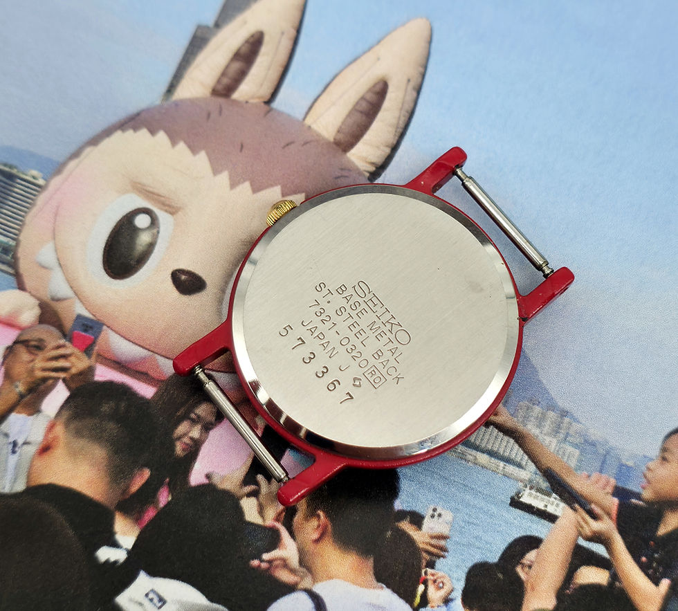 Thumbnail: Matte-Red 1984 Seiko 7321-0320 Womens Dress Watch