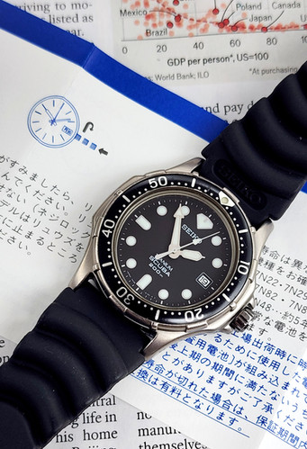 1994 Seiko 7N35-6110 SCUBA 200m Titanium Diver, Box & Papers | DC