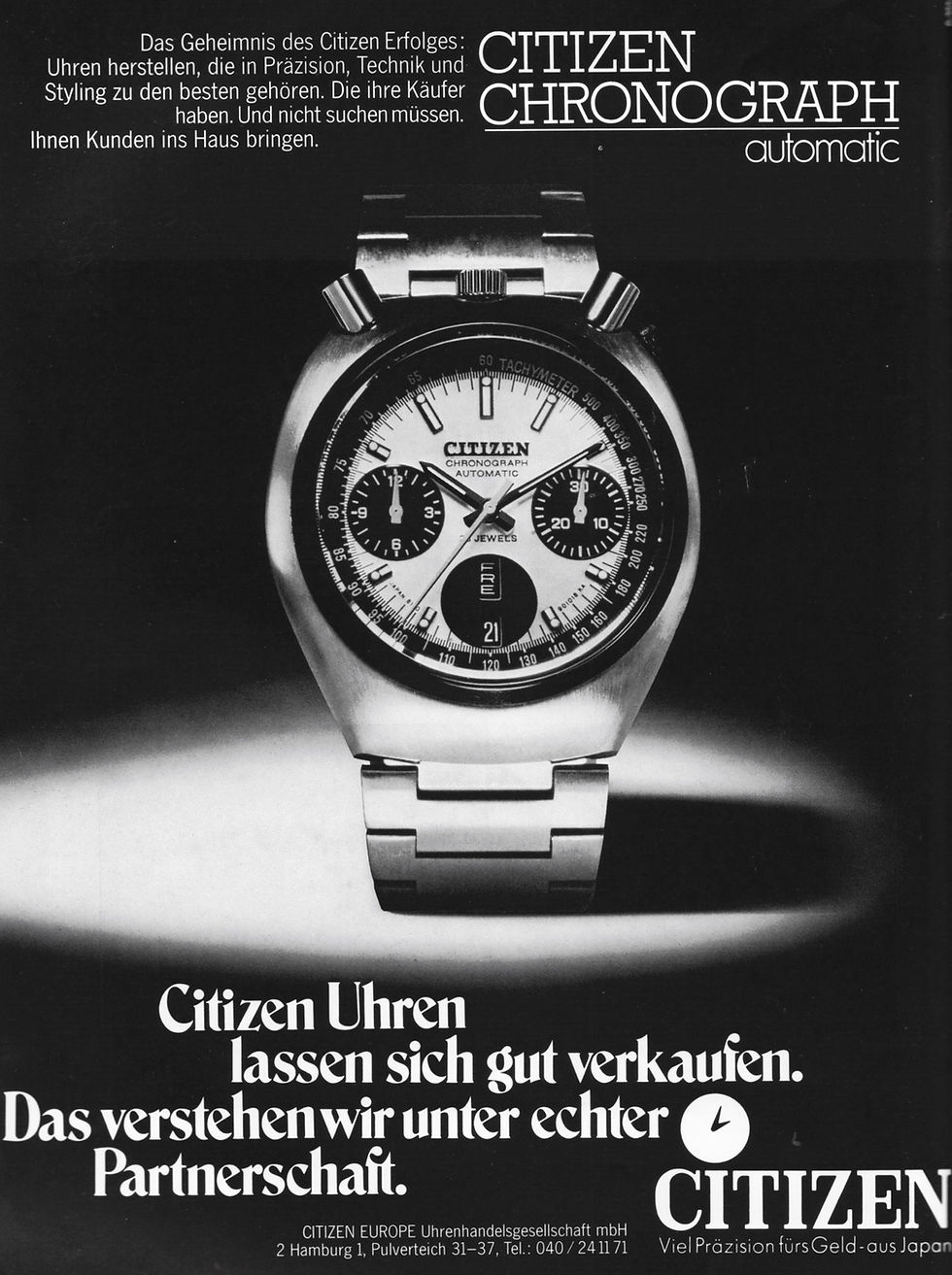 Thumbnail: 1976 Citizen Ref. 67-9011 Challenge Timer Bullhead Chronograph