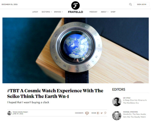 24-Hour 2001 Seiko Think The Earth WN-1 Watch | DC Vintage Watches