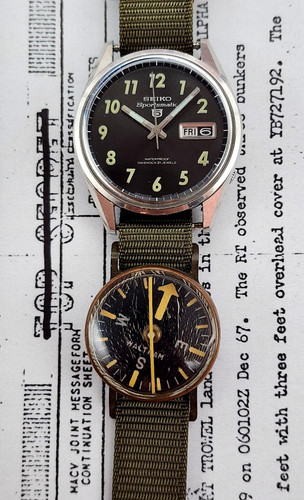 SEIKO セイコー スポーツマチック5 ベトナム戦争 MACV-SOG 稼動品 SEIKO セイコー スポーツマチック5 ベトナム戦争 MACV-SOG 稼動