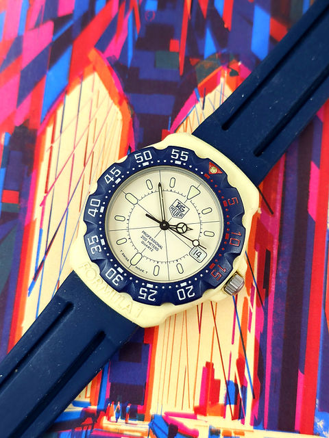 Full-Size 1987 TAG Heuer Formula 1 Ref. 387.513/1 Diver, w/Box