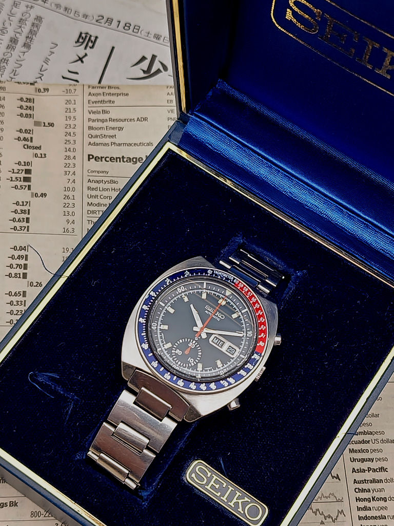 Thumbnail: USAF 1972 Seiko 6139-6005 "Cevert" Chronograph w/Original Bracelet, Box & Papers