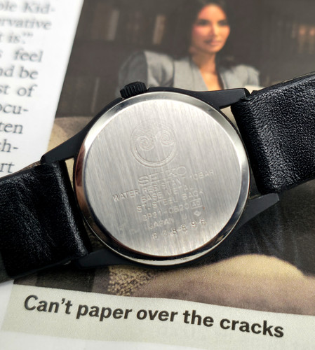 Matte-Black 1986 Seiko 2P21-0B20 Avenue Womens Dress Watch | DC