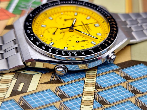 SEIKO スピードマスター 7A28-710A Seiko 7A28-710A Yellow Chronograph Quartz June 1983