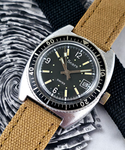 1970s Sears Mechanical E6 Sport Dive Watch | DC Vintage Watches