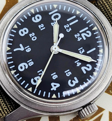 USMIL-Issued Early 1970s Hamilton MIL-W-46374A Mechanical Watch