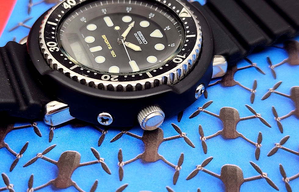 Thumbnail: 1990 Seiko H601-5480 Multi-Function "Upside Down Arnie" Diver