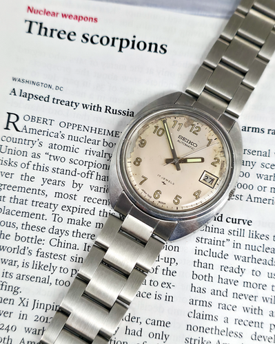 1971 Seiko 7005-8032 White Arabic Automatic Sport Diver | DC