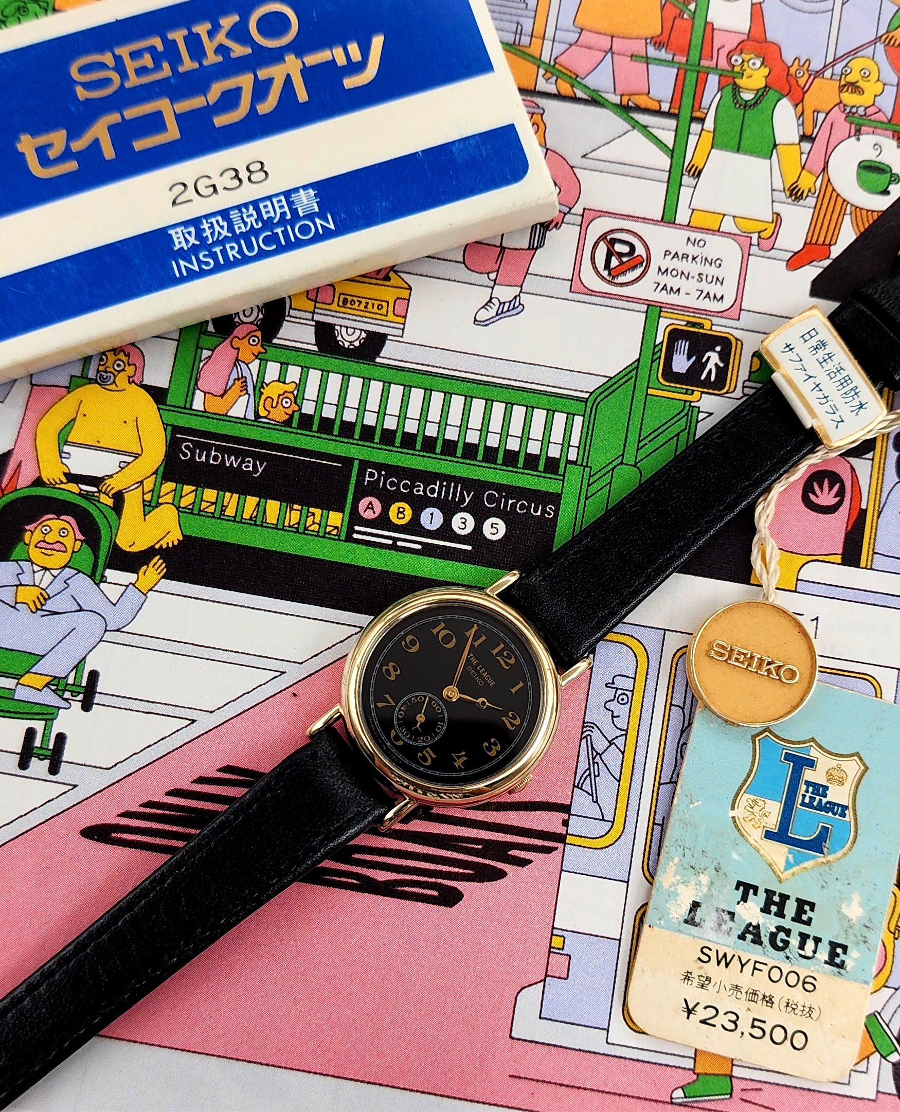 Full Set 1989 Seiko "The League" 2G38-012A Womens Dress Watch